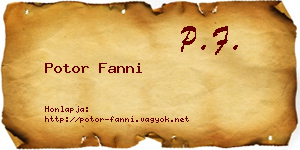 Potor Fanni névjegykártya