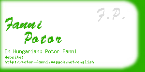 fanni potor business card